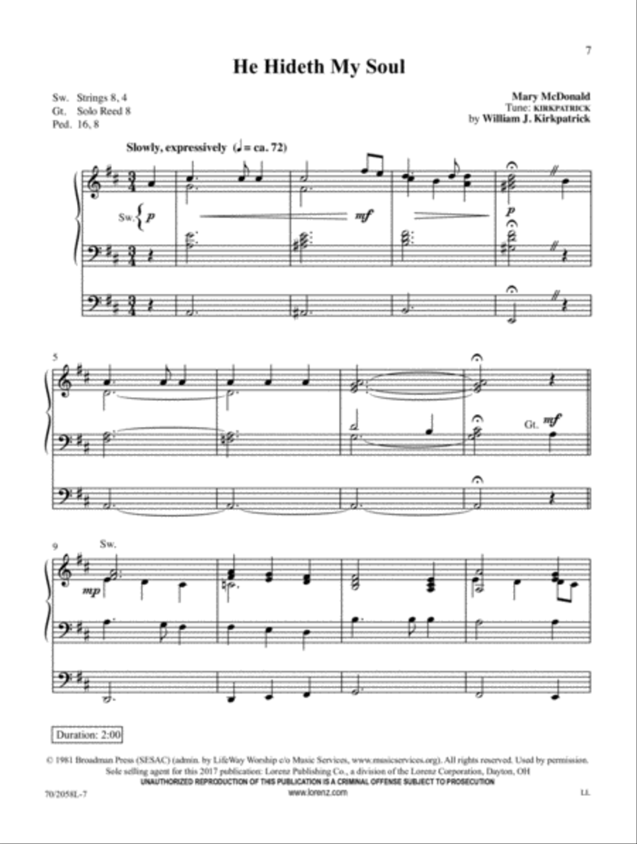 In the Depths of His Love Organ Solo scores gallery preview page 4
