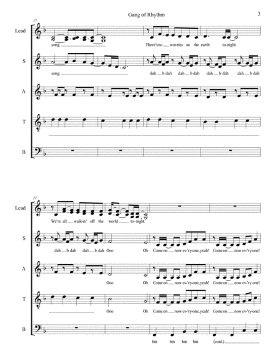 Gang Of Rhythm Gang Of Rhythm 4-Part scores gallery preview page 3
