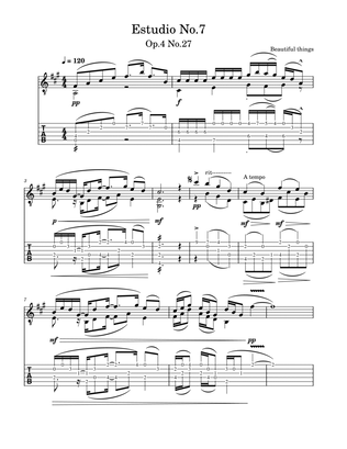 Estudio No.7-Beautiful things Op.4 No.27