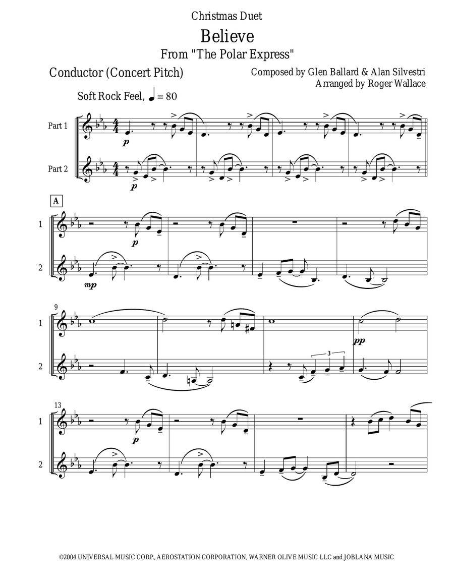 Believe C Instrument scores gallery preview page 2