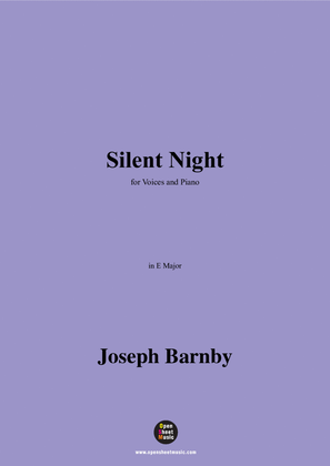 Book cover for Barnby-Silent Night,in E Major
