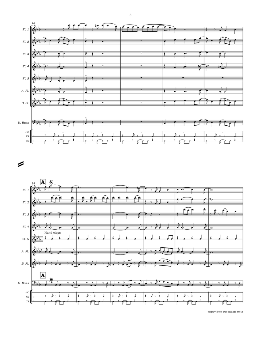 Happy Flute Choir scores gallery preview page 6