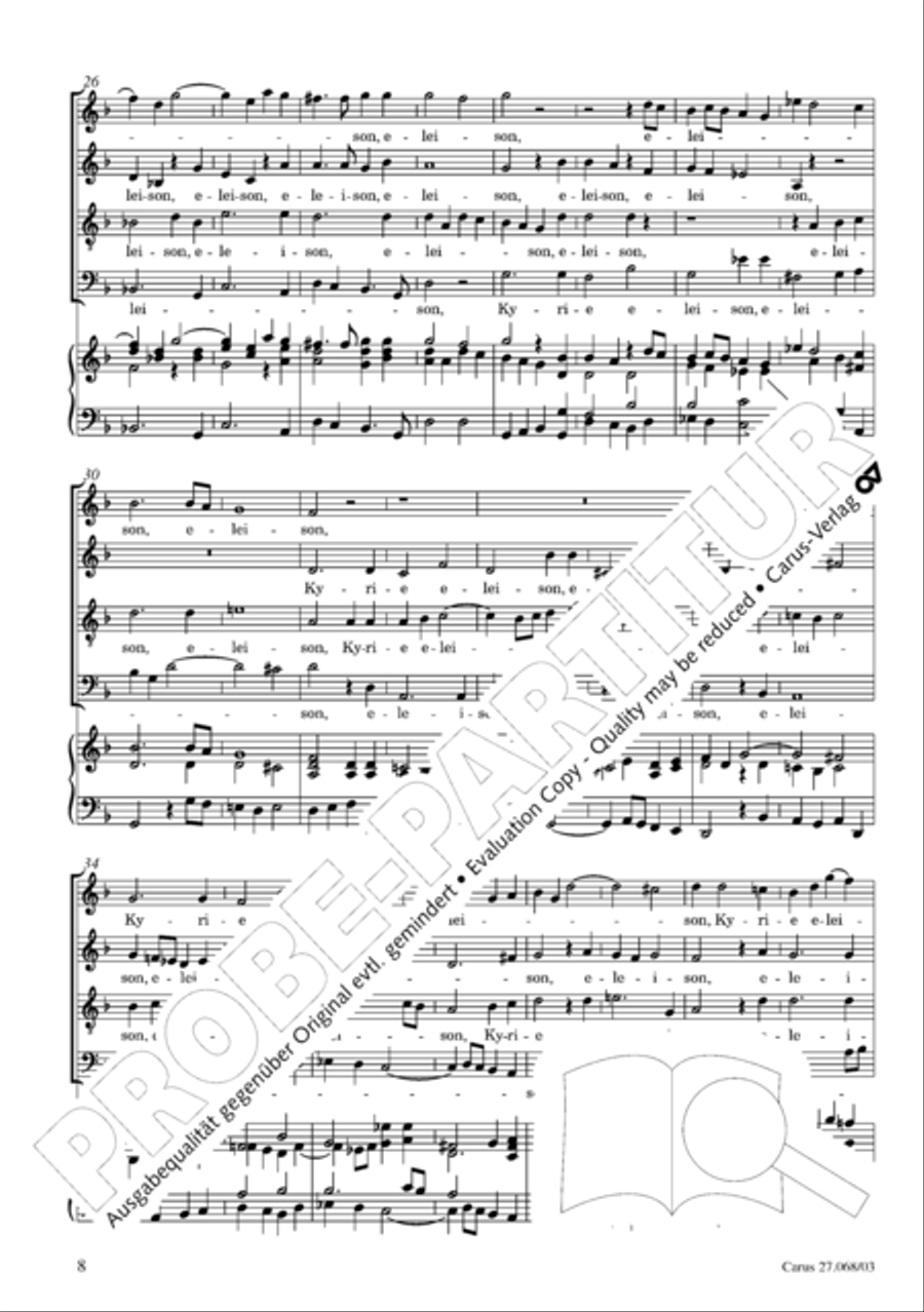 Mass in D minor (Missa in d) 4-Part scores gallery preview page 9