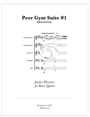 Book cover for Peer Gynt Suite #1 for Brass Quintet