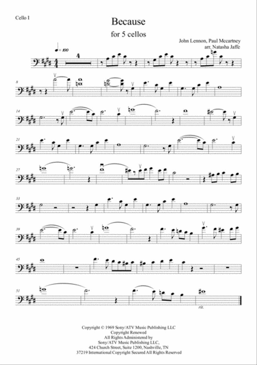 Because Because String Quintet scores gallery preview page 1