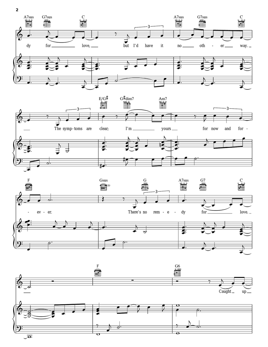 No Remedy For Love No Remedy For Love Piano, Vocal, Guitar scores gallery preview page 2