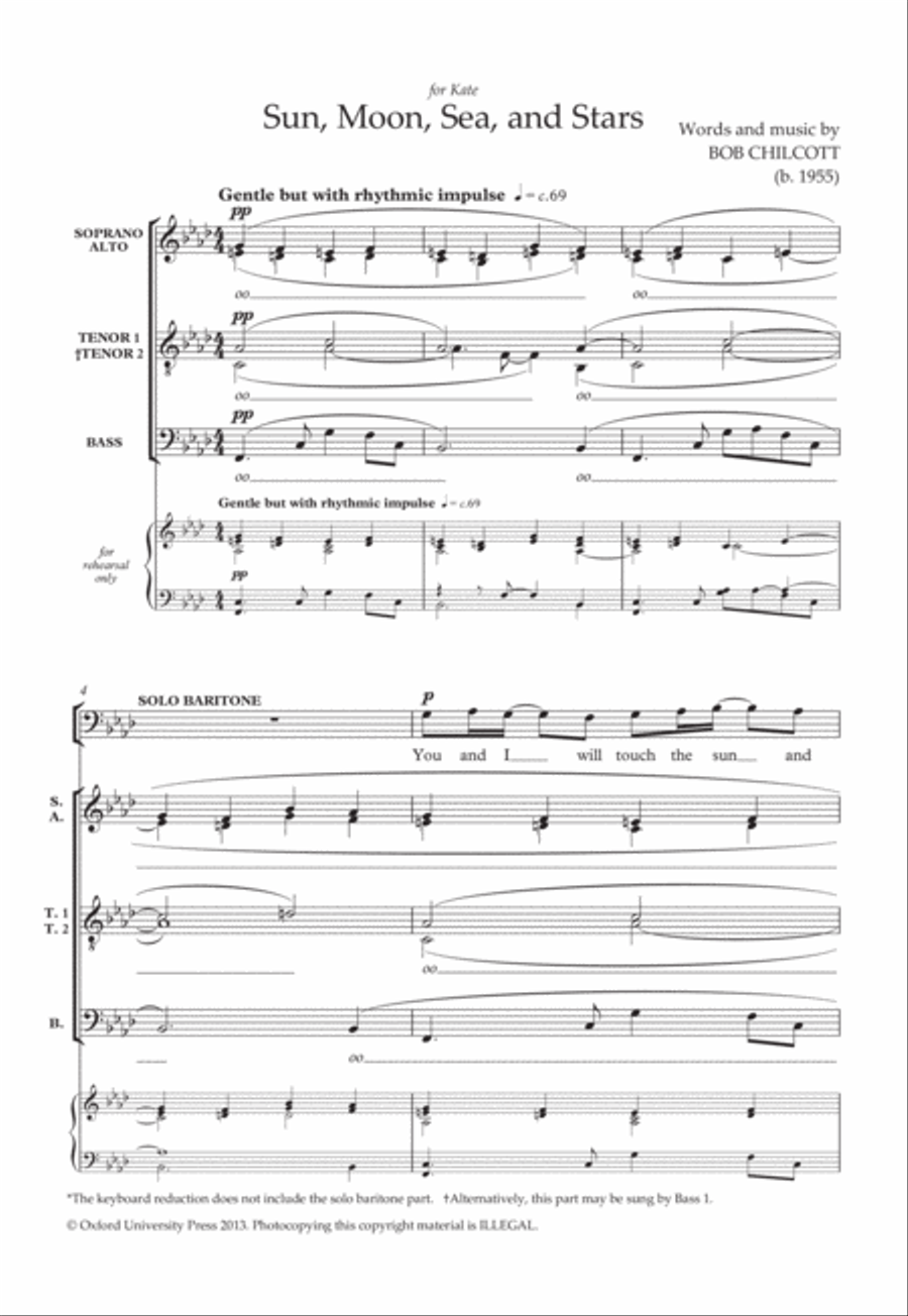 Sun, Moon, Sea, and Stars Choir scores gallery preview page 1