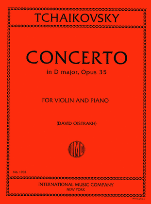Book cover for Concerto in D major, Op. 35