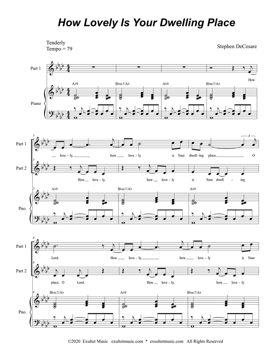 How Lovely Is Your Dwelling Place (2-part choir)