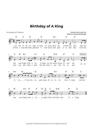 Birthday of A King (Key of G Major)