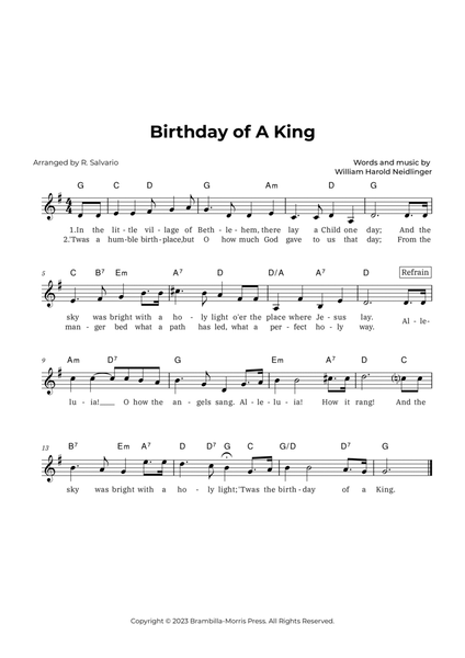 Birthday of A King (Key of G Major) image number null