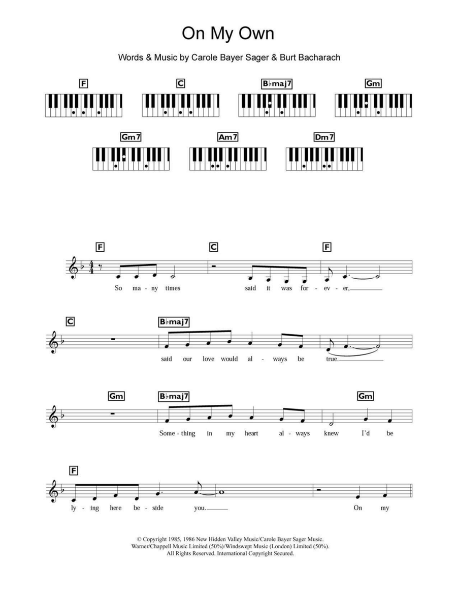 On My Own Piano scores gallery preview page 1