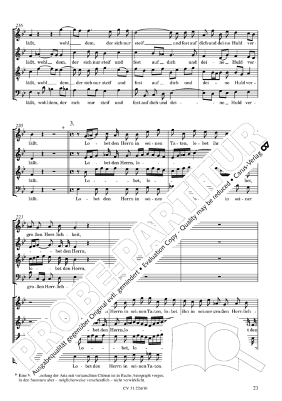 The complete motets (without Bc) Choir scores gallery preview page 30