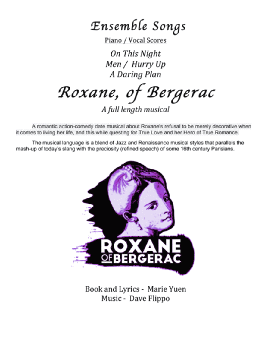 ENSEMBLE COLLECTION - Three ensemble pieces from Roxane, of Bergerac - a full length musical Voice scores gallery preview page 1