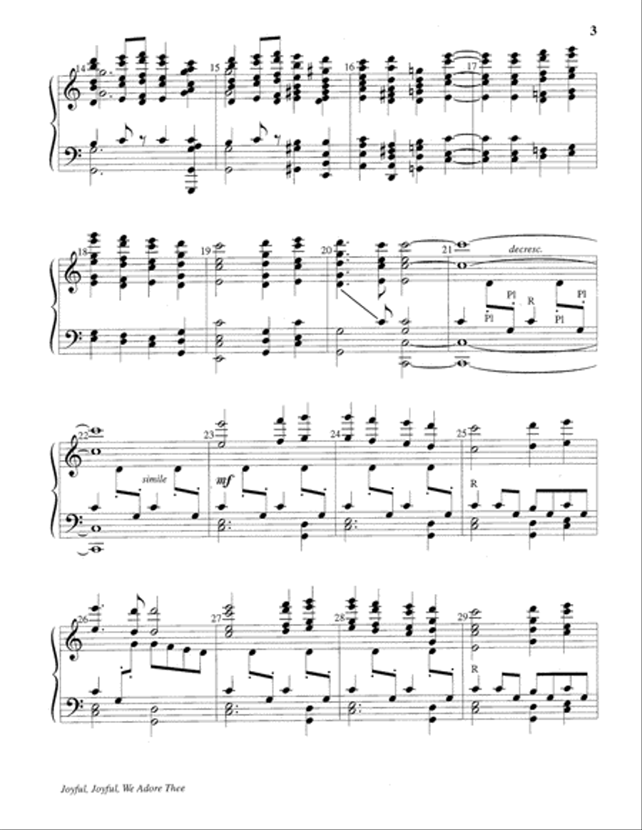 Joyful, Joyful, We Adore Thee 5-Octaves scores gallery preview page 4