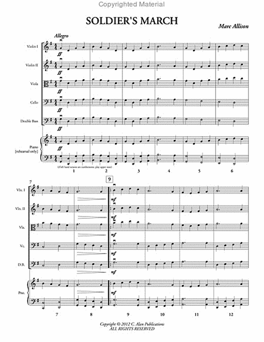 Soldier's March (score & parts) image number null