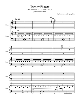 Book cover for Twenty Fingers - Do Do Sol Sol La La Sol OST Vol. 3 - for Piano four hands