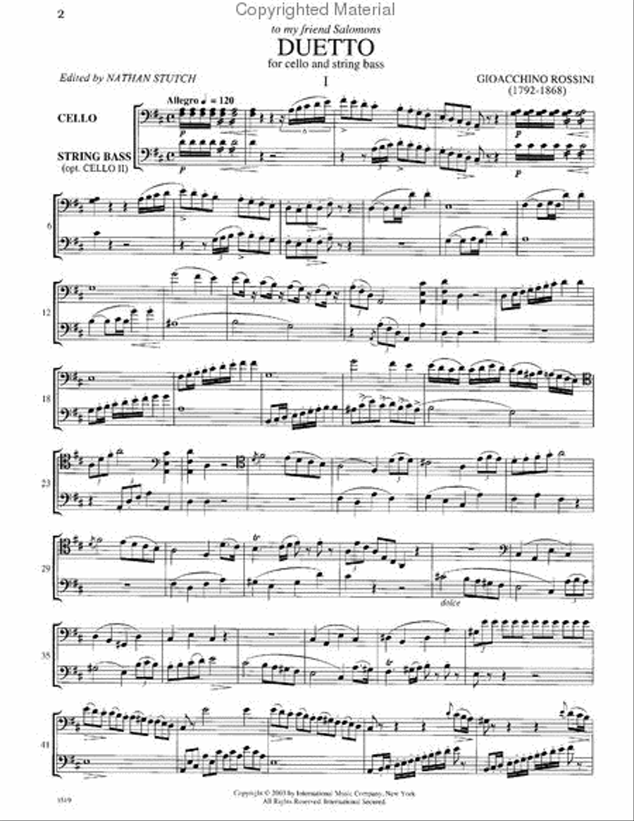 Duetto Cello scores gallery preview page 2