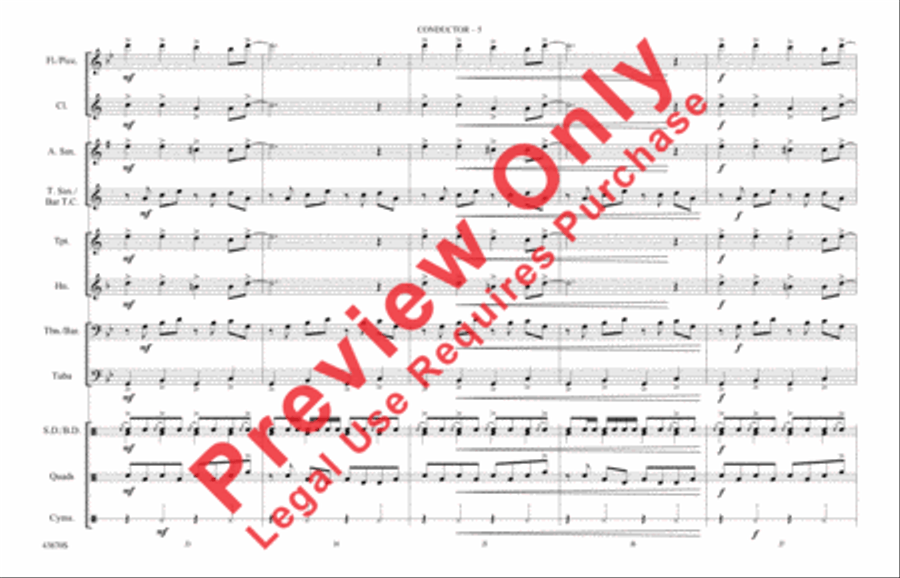 Riders on the Storm Riders on the Storm Marching Band scores gallery preview page 6