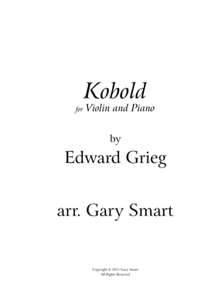 "Kobold" for violin and piano (Greig) SCORE