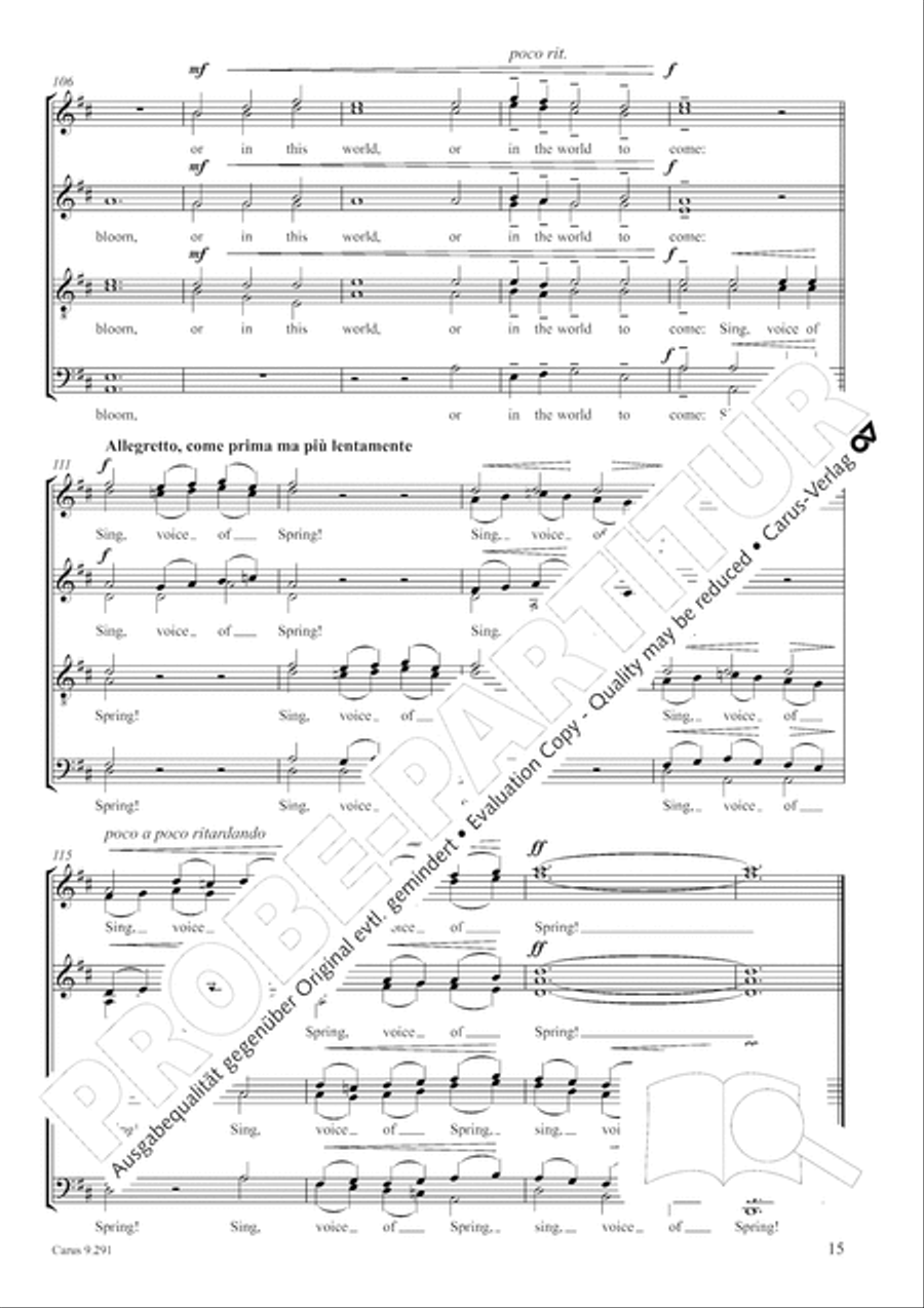 Two Songs of Spring SSAATTBB scores gallery preview page 16