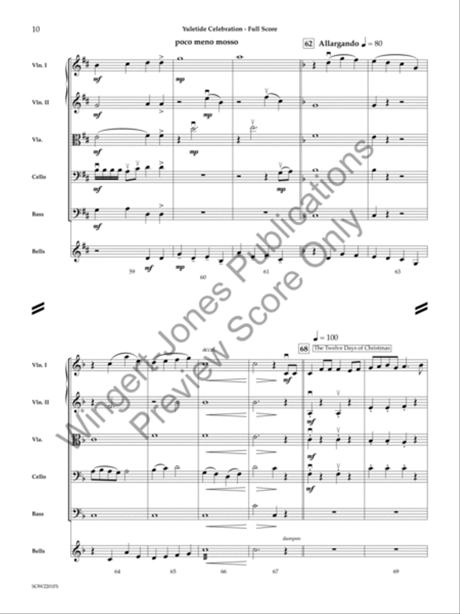 Yuletide Celebration String Orchestra scores gallery preview page 9