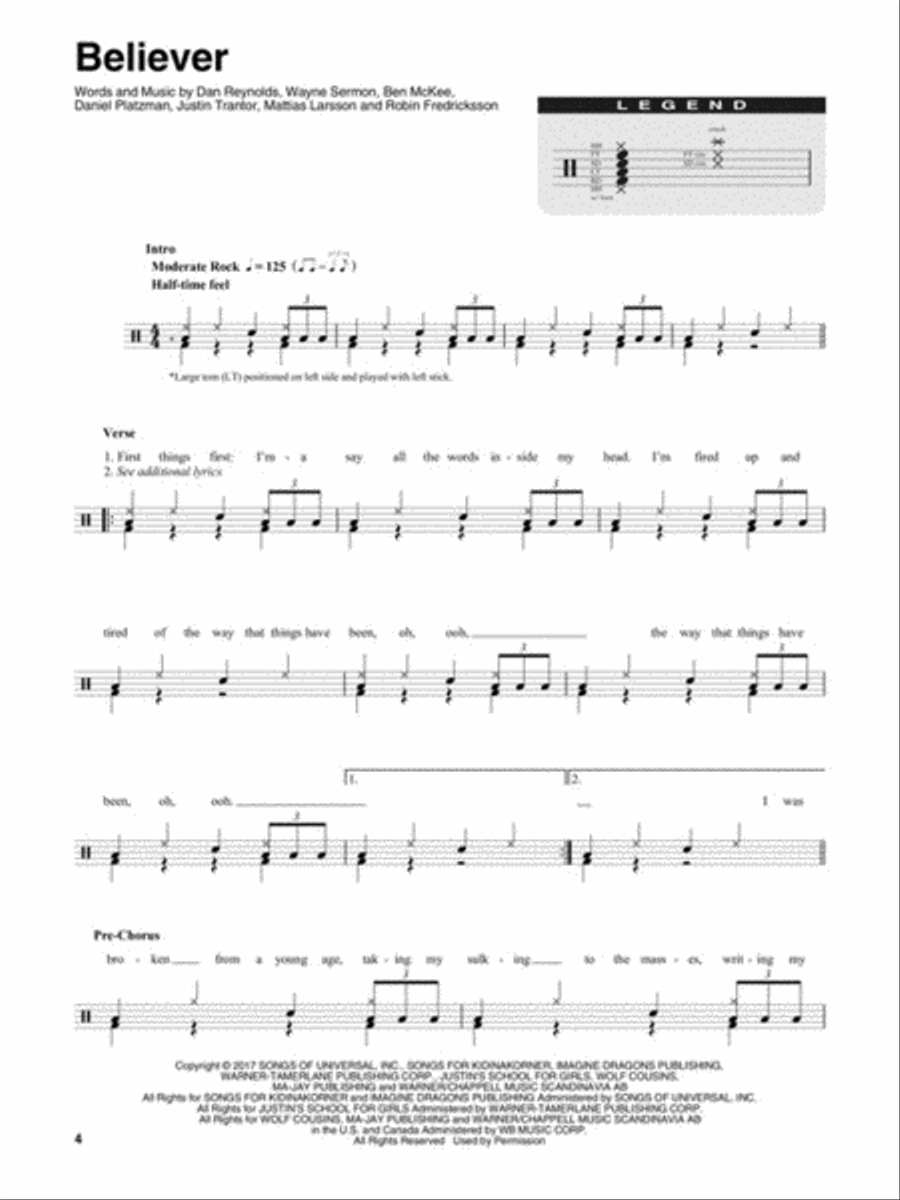 Top Rock Hits Percussion scores gallery preview page 3