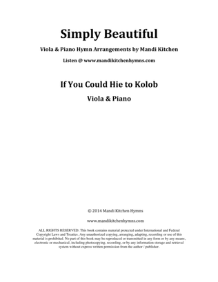 If You Could Hie to Kolob Viola & Piano Duet