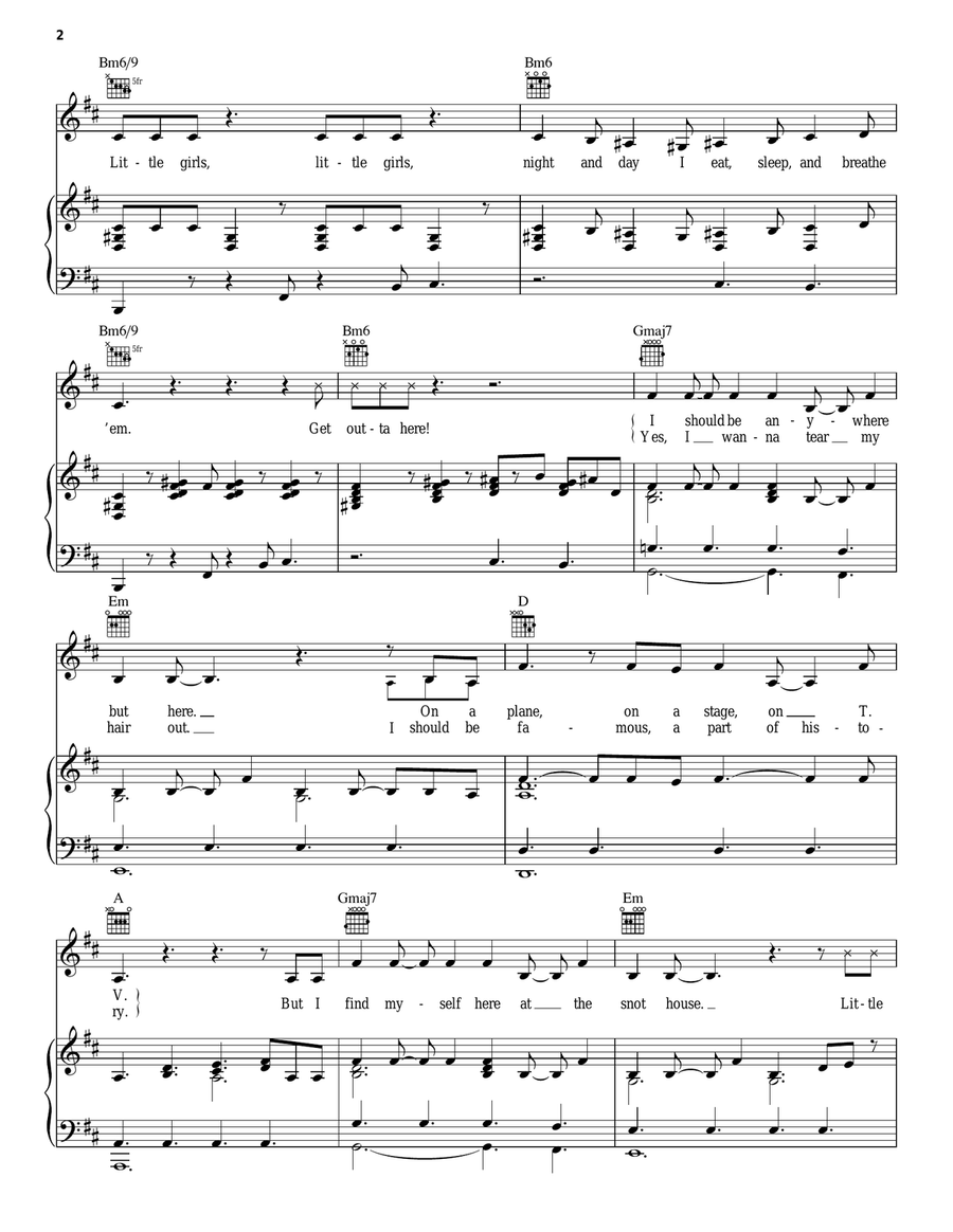 Little Girls (2014 Film Version) Guitar scores gallery preview page 2