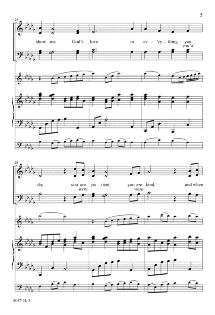Every Time I Think of You 4-Part scores gallery preview page 5