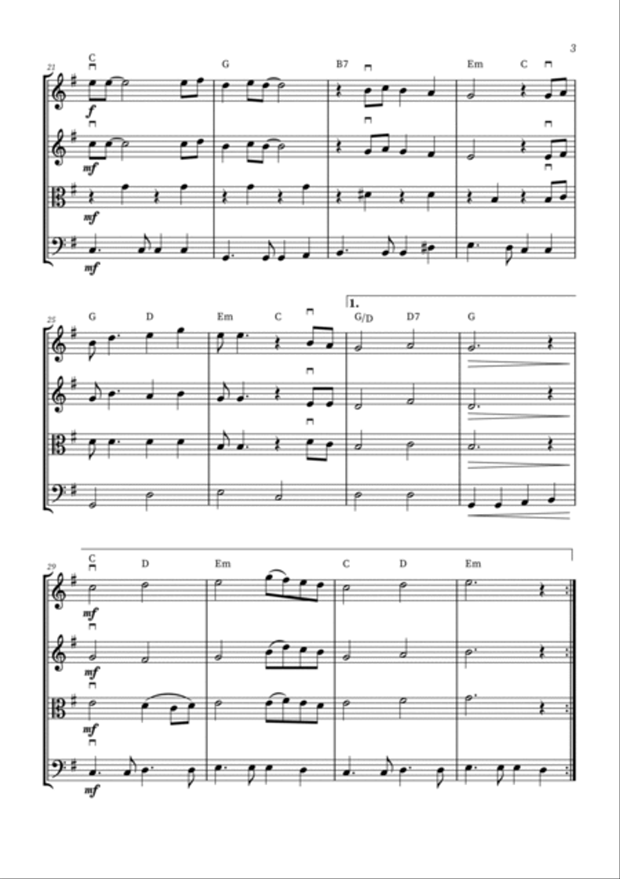 Long Long Time String Quartet scores gallery preview page 3