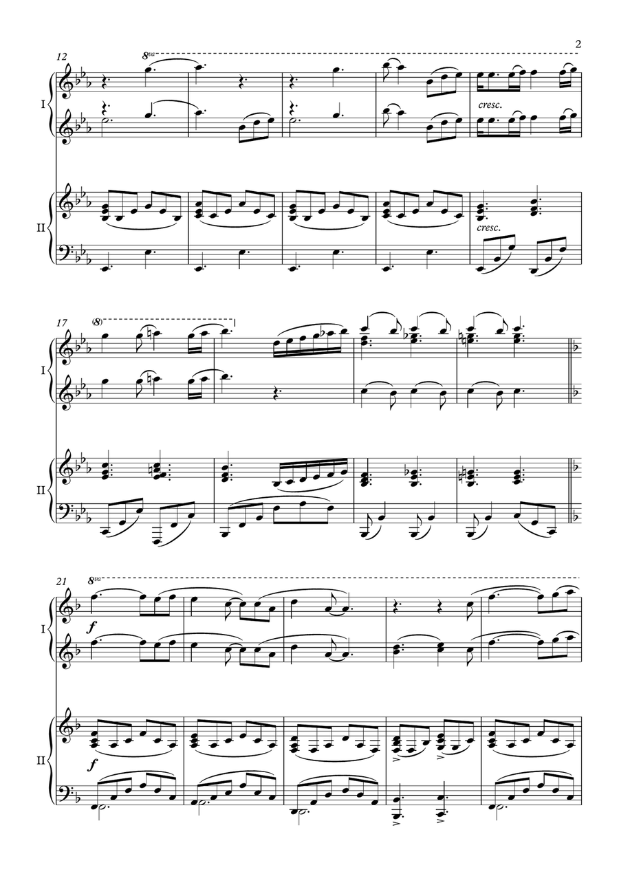 We Are The Champions 1 Piano, 4-Hands scores gallery preview page 3