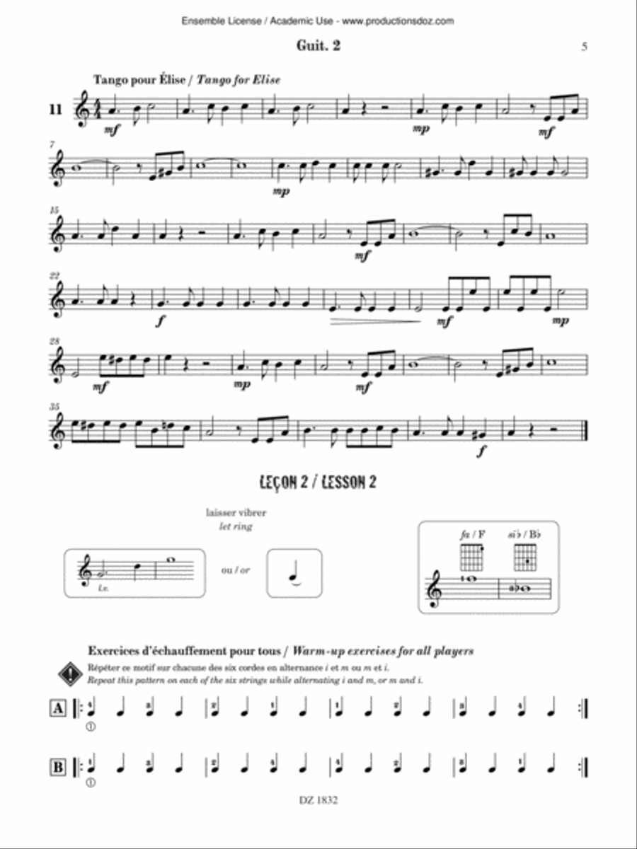 Ma guitare, mon band (guit. 2) vol. 2 Classical Guitar scores gallery preview page 5