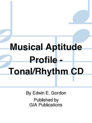 Book cover for Musical Aptitude Profile - Tonal / Rhythm CD