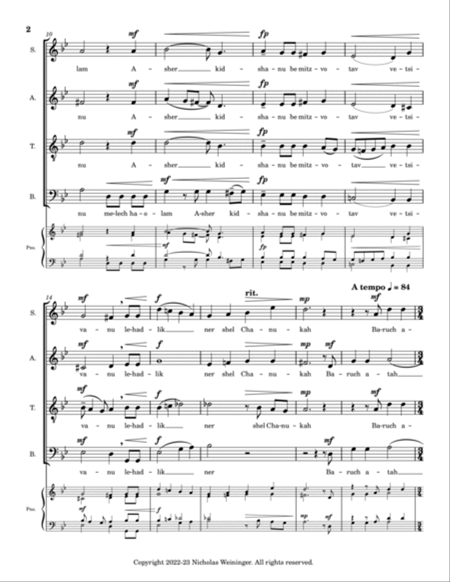 Hanukkah Blessings Divisi scores gallery preview page 4