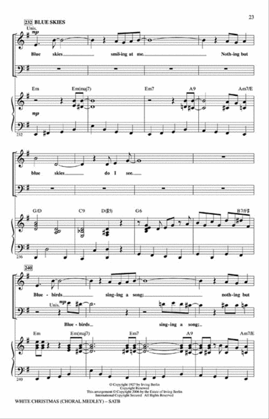 White Christmas (Choral Medley) 4-Part scores gallery preview page 6