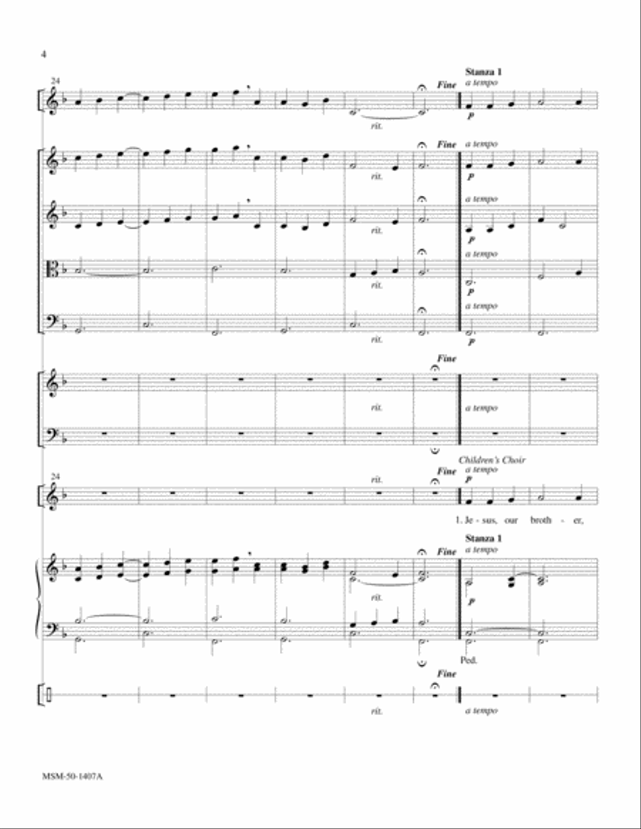 The Friendly Beasts Choir scores gallery preview page 4