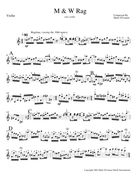 M & W Rag (violin solo) image number null