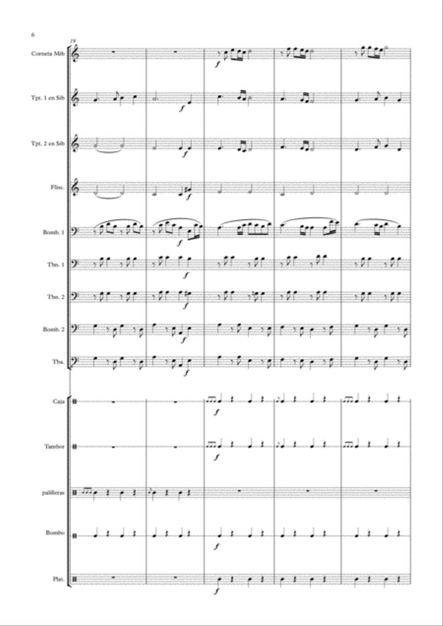 Rey de la Plazuela Brass Ensemble scores gallery preview page 6