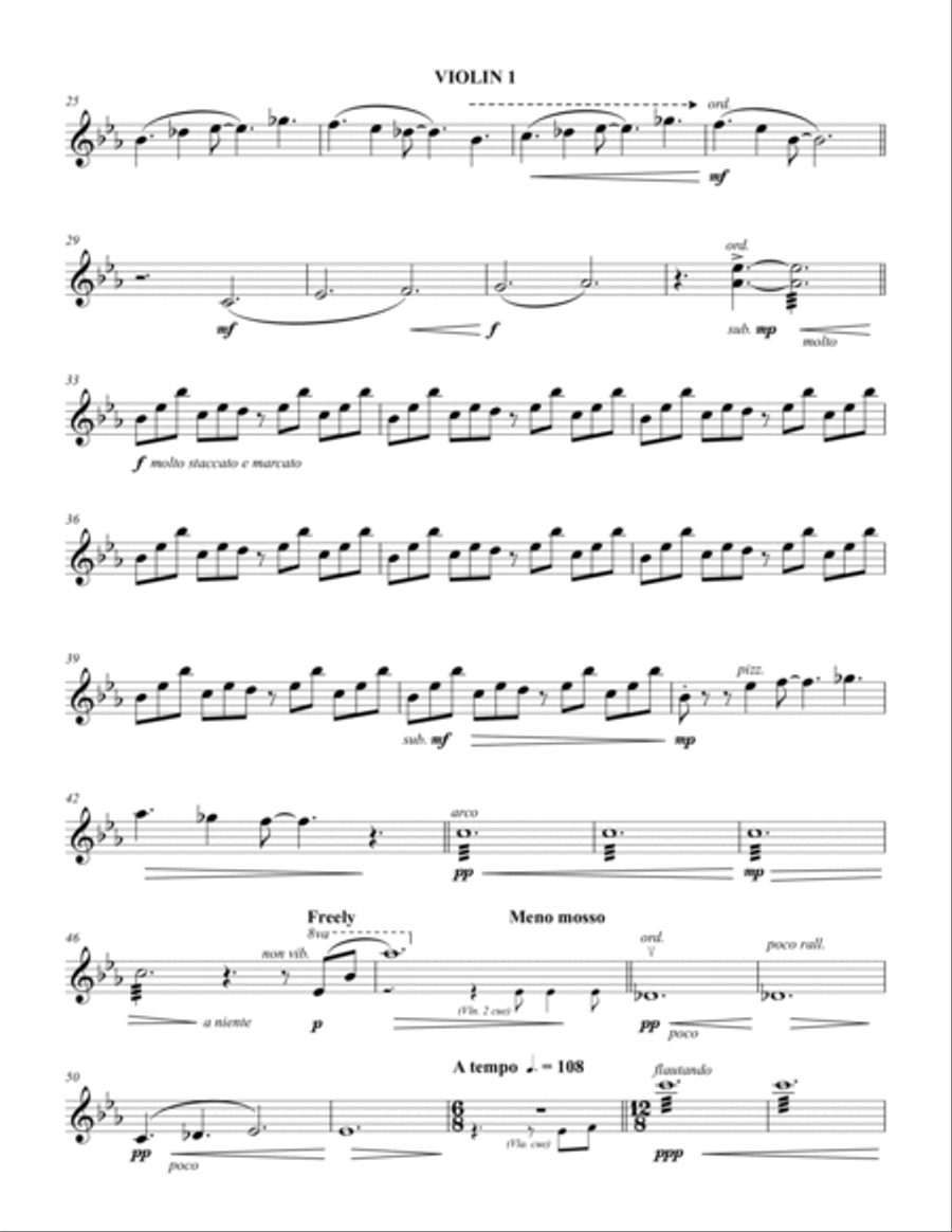 Into the Unknown (from Frozen 2) - Violin 1 String Quartet scores gallery preview page 2