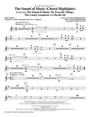 Book cover for The Sound Of Music (Choral Highlights) (arr. John Leavitt) - Percussion 1