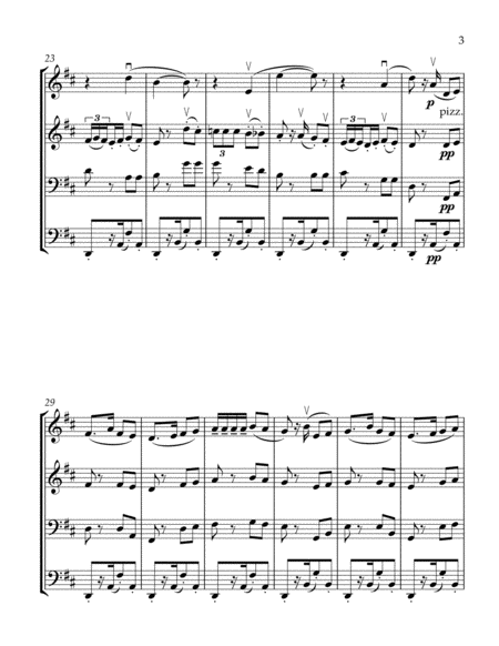 "Habanera" from Bizet's Carmen - for Unique String Quartet: 2 violins, 2 Cellos - Score & Parts image number null