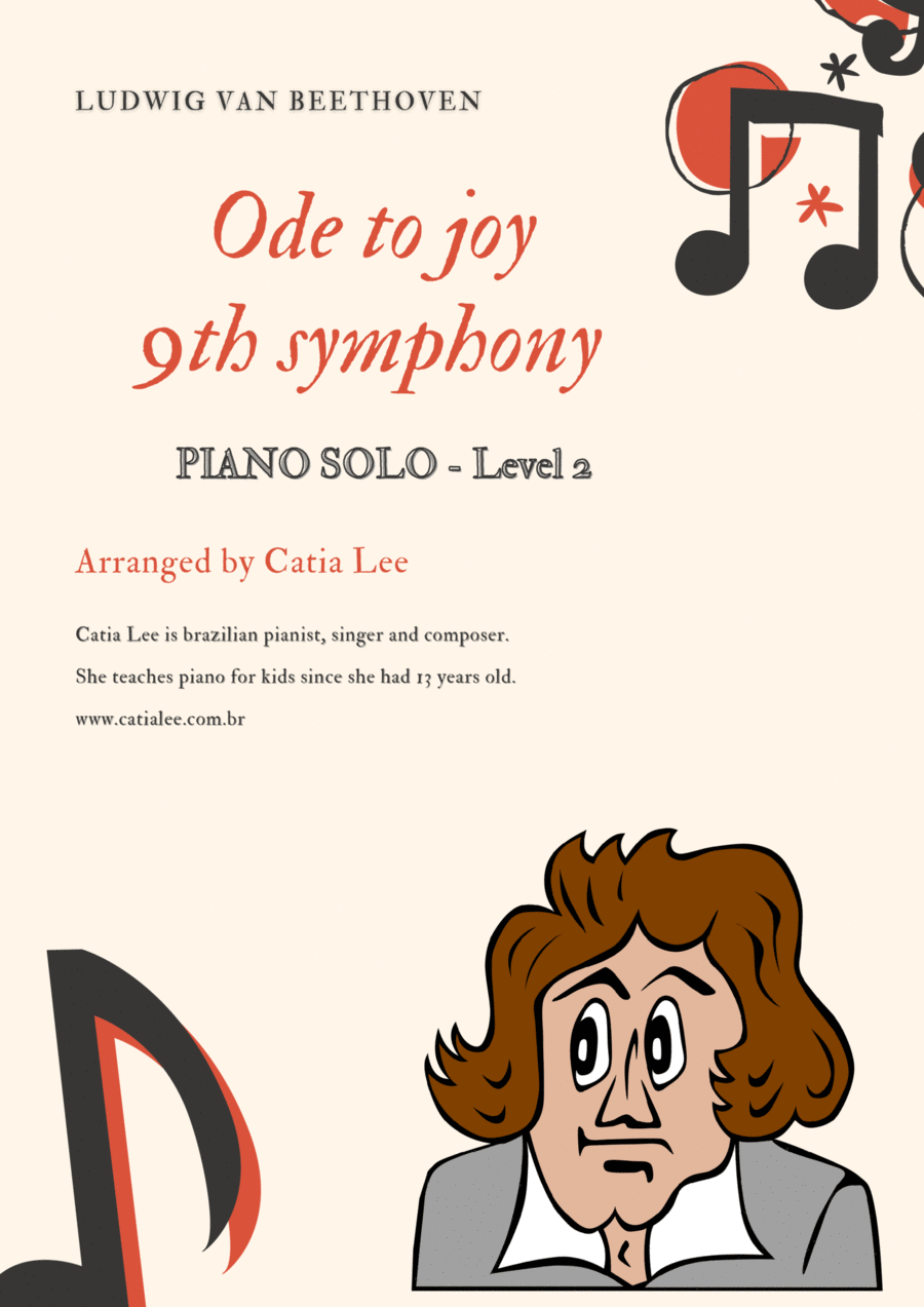 Ode To Joy (9th Symphony) - Beethoven For Piano Easy Piano scores gallery preview page 1