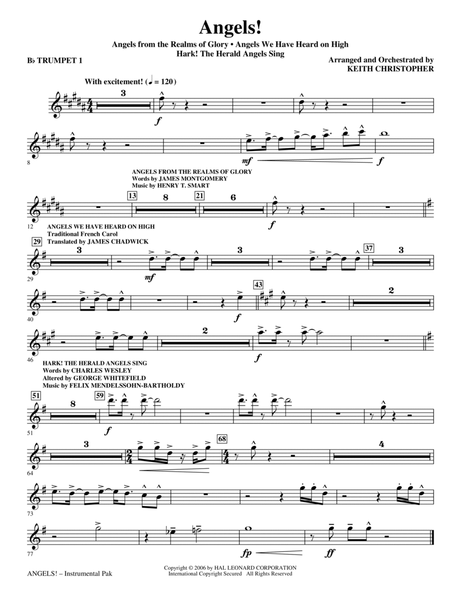 Angels! (Medley) - Bb Trumpet 1