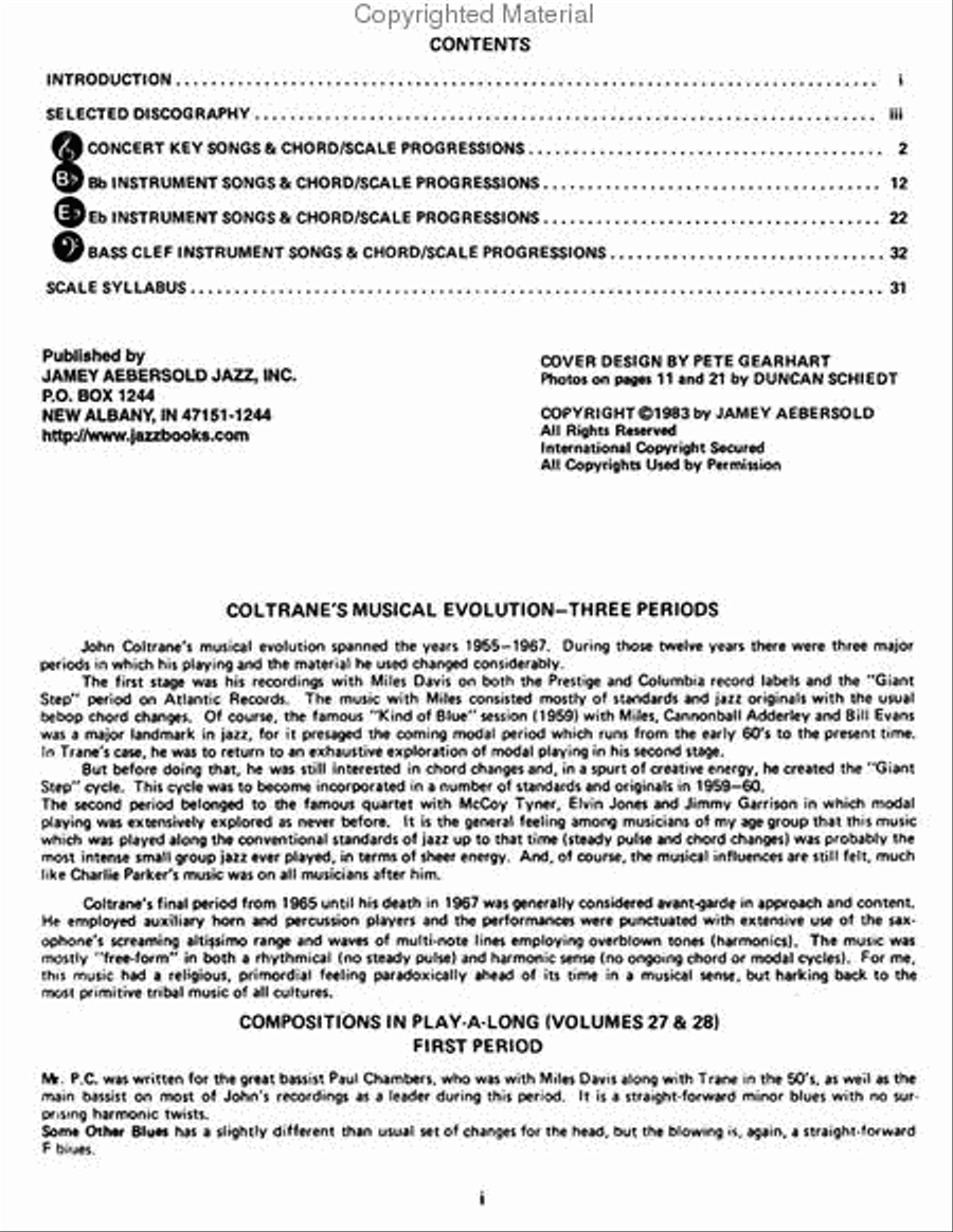 Volume 28 - John Coltrane Tenor Saxophone scores gallery preview page 2
