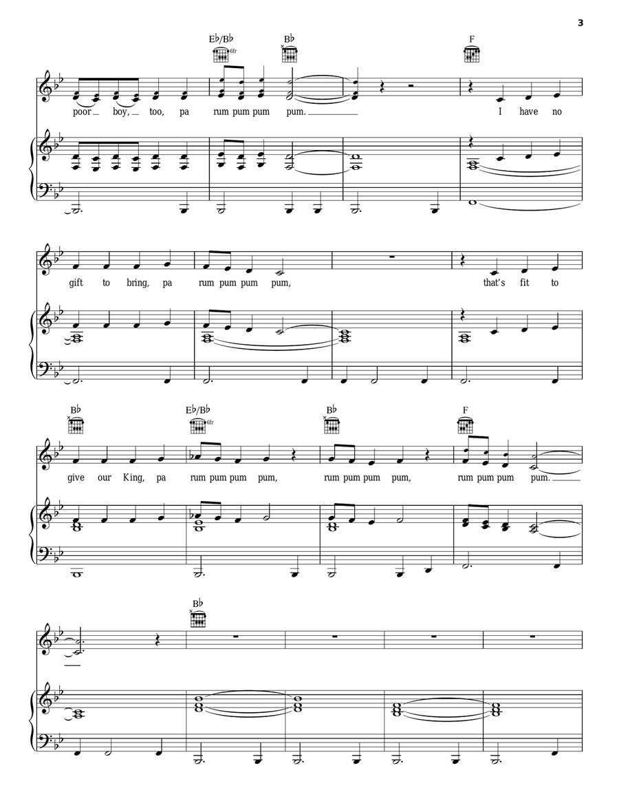 The Little Drummer Boy Guitar scores gallery preview page 3