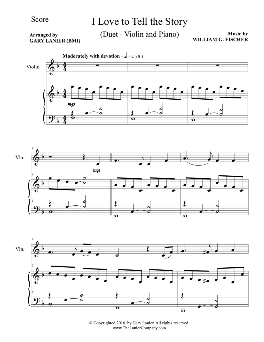 I LOVE TO TELL THE STORY (Duet – Violin & Piano with Parts) Violin Solo scores gallery preview page 2
