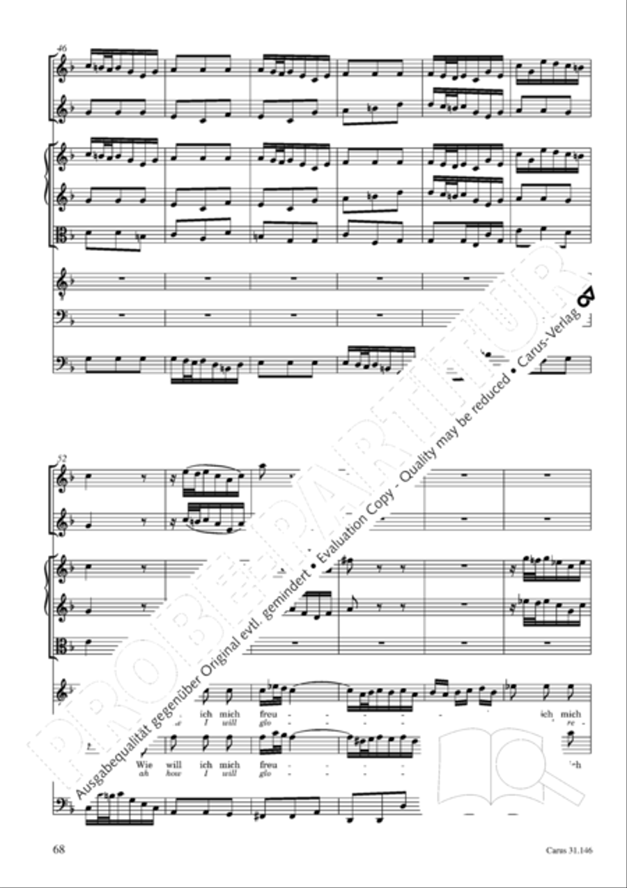 Through bitter tribulation we enter into God's kingdom (Wir mussen durch viel Trubsal in das Reich Gottes eingehen) 4-Part scores gallery preview page 69