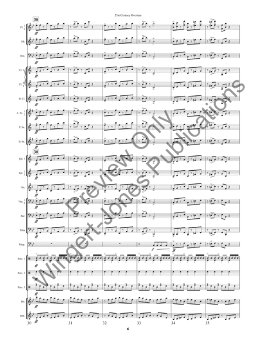 21st Century Overture Concert Band scores gallery preview page 9