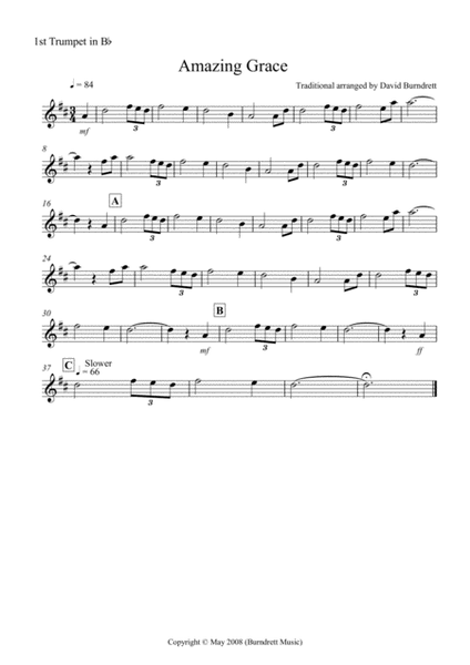 Amazing Grace for Brass Quintet image number null